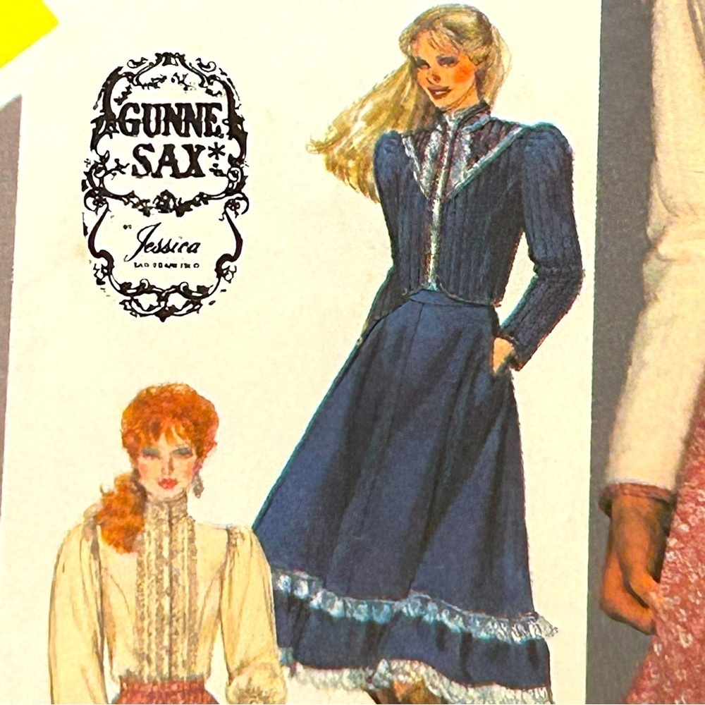 Vintage 1982 Simplicity 5491 Pattern Misses Size 10 Gunne Sax Skirt Top Jacket - Picture 4 of 8
